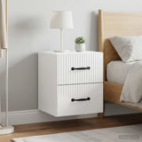 Vidaxl wandbeugel bedkast 2 st hoogglans wit 34,5 x 33 x 40 cm
