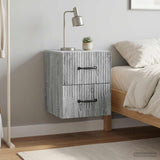 Vidaxl wandbeugel bedkast 2 st grijs sonoma 34,5 x 33 x 40 cm