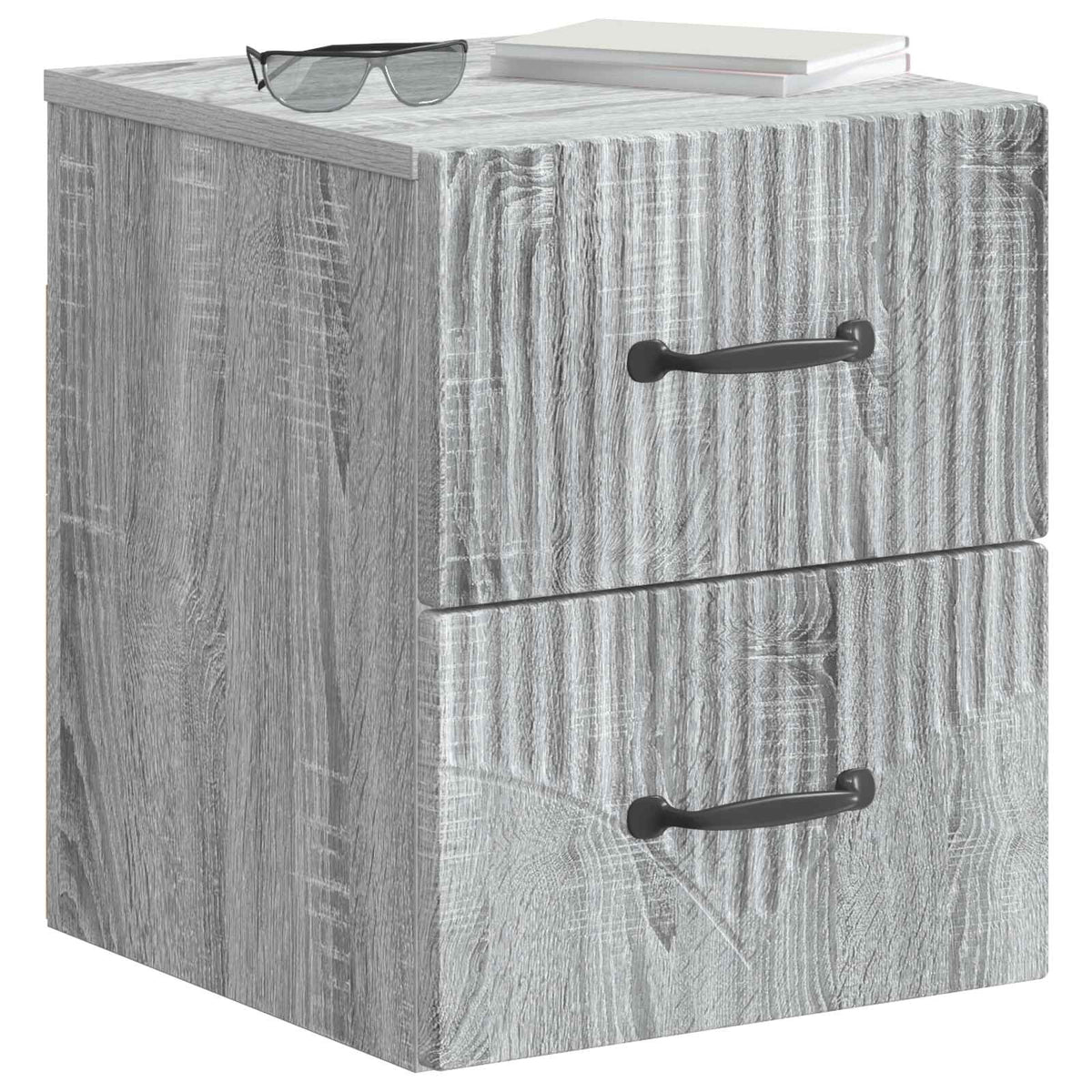Vidaxl wandbeugel bedkast 2 st grijs sonoma 34,5 x 33 x 40 cm
