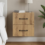Vidaxl wandbeugel bedkast artisanaal eiken 34,5 x 33 x 40 cm