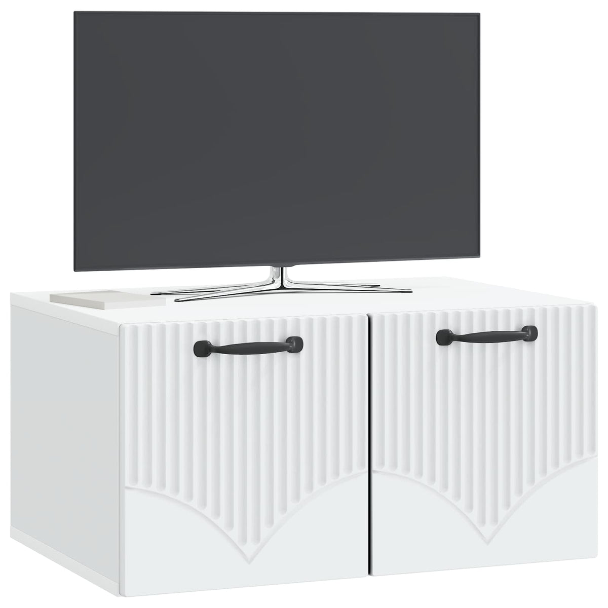 Vidaxl wandbeugel tv-kast wit 59,5 x 41 x 30 cm bewerkt hout