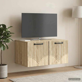 Vidaxl wandbeugel tv-kast sonoma eiken 59,5 x 41 x 30 cm bewerkt hout