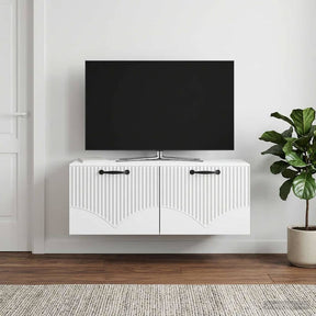 Vidaxl wandbeugel tv-kast wit 78,5 x 41 x 30 cm bewerkt hout