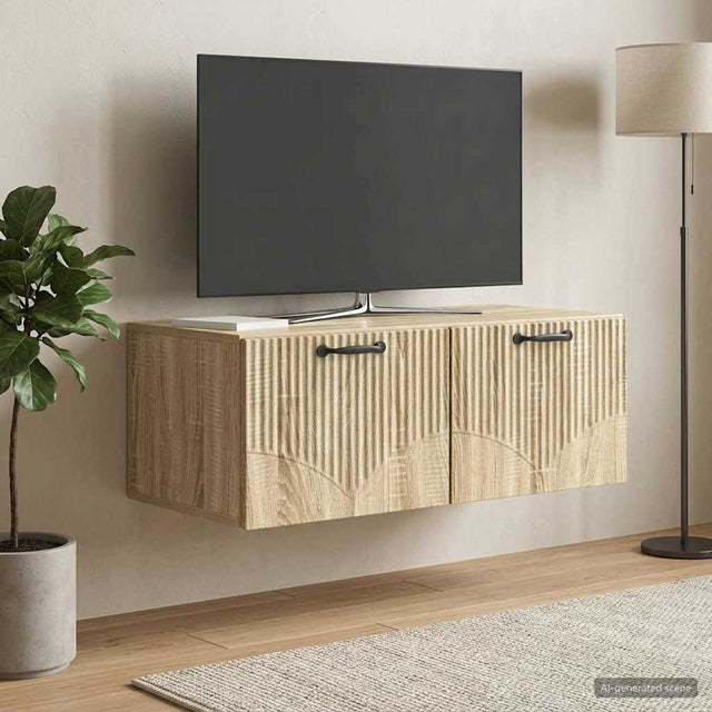 Vidaxl wandbeugel tv-kast sonoma eiken 78,5 x 41 x 30 cm bewerkt hout