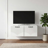 Vidaxl wandbeugel tv-kast hoogglans wit 78,5 x 41 x 30 cm bewerkt hout