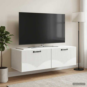 Vidaxl wandbeugel tv-kast wit 98 x 41 x 30 cm bewerkt hout