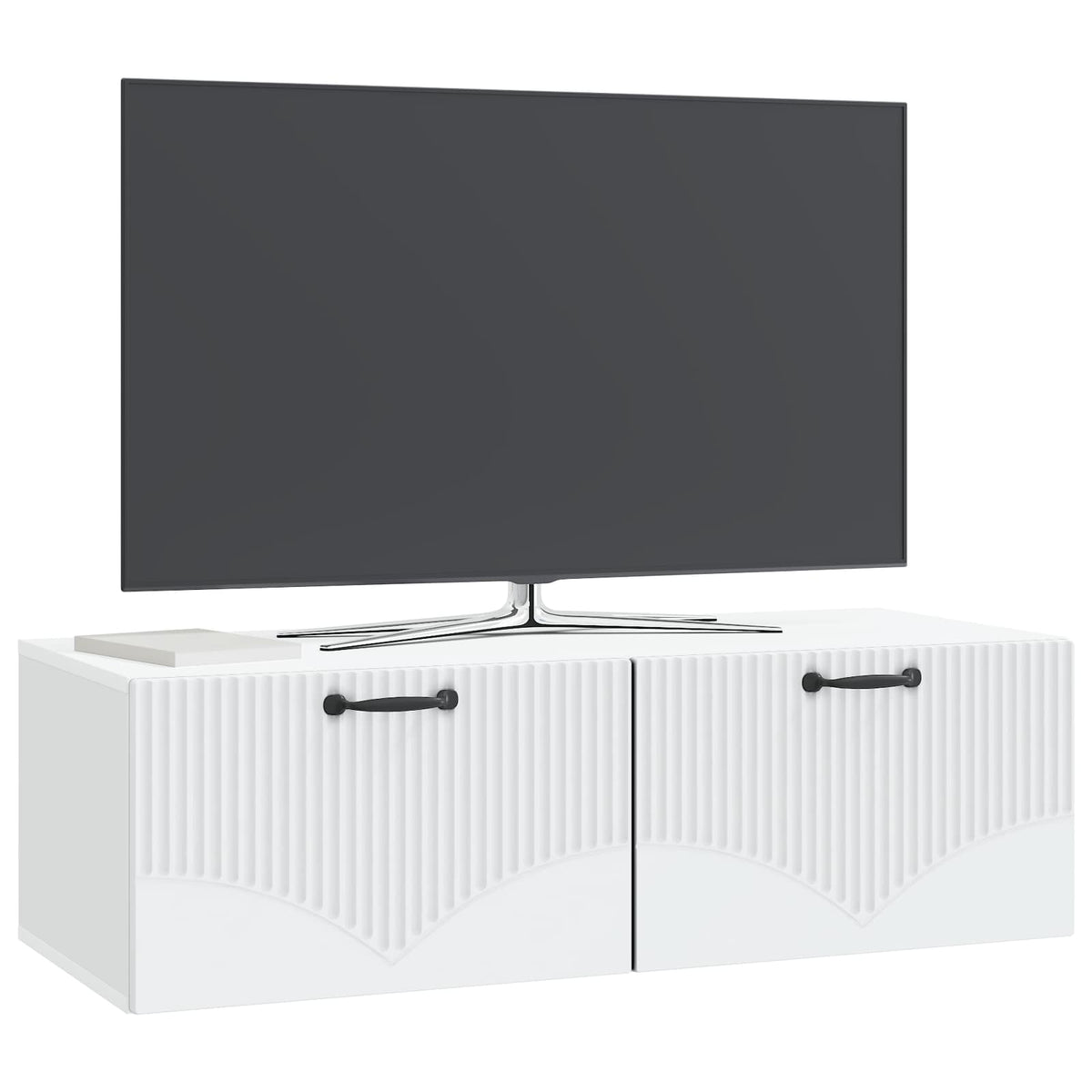 Vidaxl wandbeugel tv-kast wit 98 x 41 x 30 cm bewerkt hout