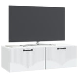 Vidaxl wandbeugel tv-kast wit 98 x 41 x 30 cm bewerkt hout