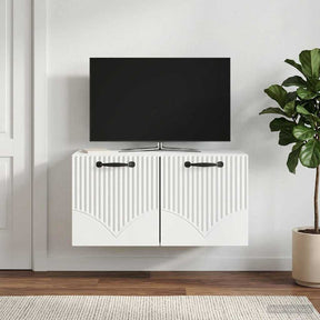 Vidaxl wandbeugel tv-kast wit 59,5 x 31 x 30 cm bewerkt hout