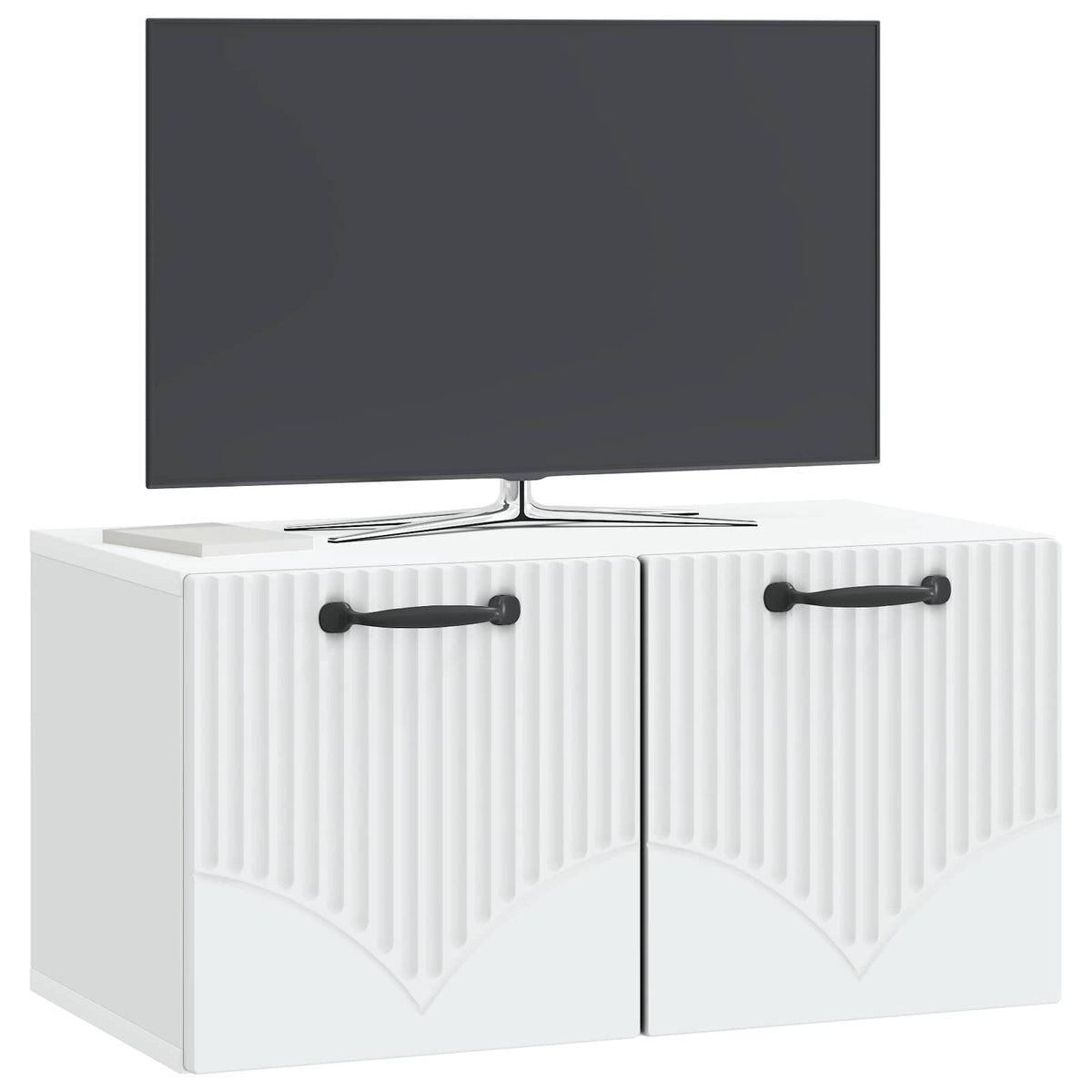 Vidaxl wandbeugel tv-kast wit 59,5 x 31 x 30 cm bewerkt hout