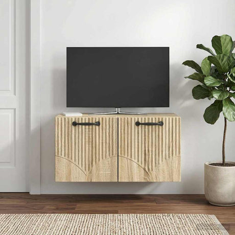 Vidaxl wandbeugel tv-kast sonoma eiken 59,5 x 31 x 30 cm bewerkt hout