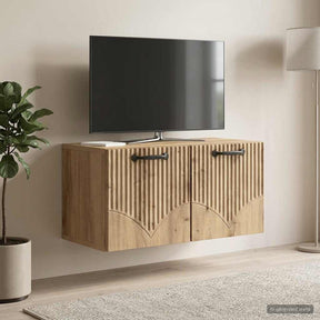 Vidaxl wandbeugel tv-kast 59,5 x 31 x 30 cm artisanaal eiken
