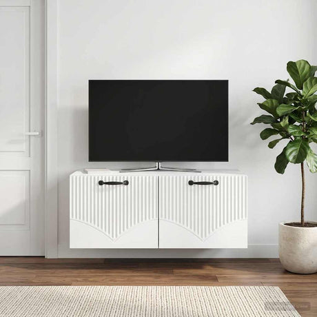 Vidaxl wandbeugel tv-kast wit 78,5 x 31 x 30 cm bewerkt hout