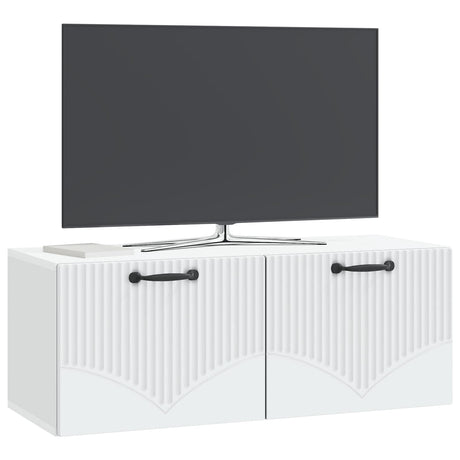 Vidaxl wandbeugel tv-kast wit 78,5 x 31 x 30 cm bewerkt hout