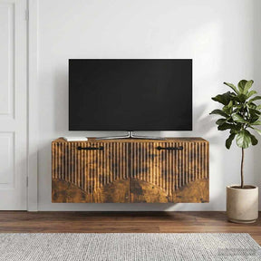 Vidaxl wandbeugel tv-kast gerookt eiken 78,5 x 31 x 30 cm bewerkt hout