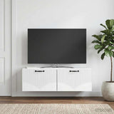 Vidaxl wandbeugel tv-kast wit 98 x 31 x 30 cm bewerkt hout