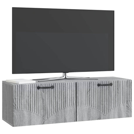 Vidaxl wandbeugel tv-kast grijs sonoma 98 x 31 x 30 cm bewerkt hout