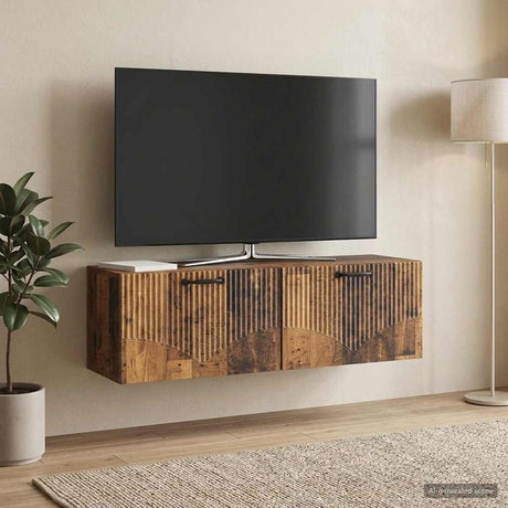 Vidaxl wandbeugel tv-kast oud hout 98 x 31 x 30 cm bewerkt hout