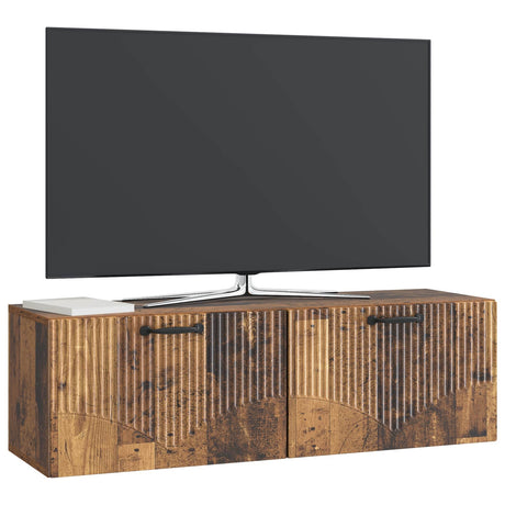 Vidaxl wandbeugel tv-kast oud hout 98 x 31 x 30 cm bewerkt hout