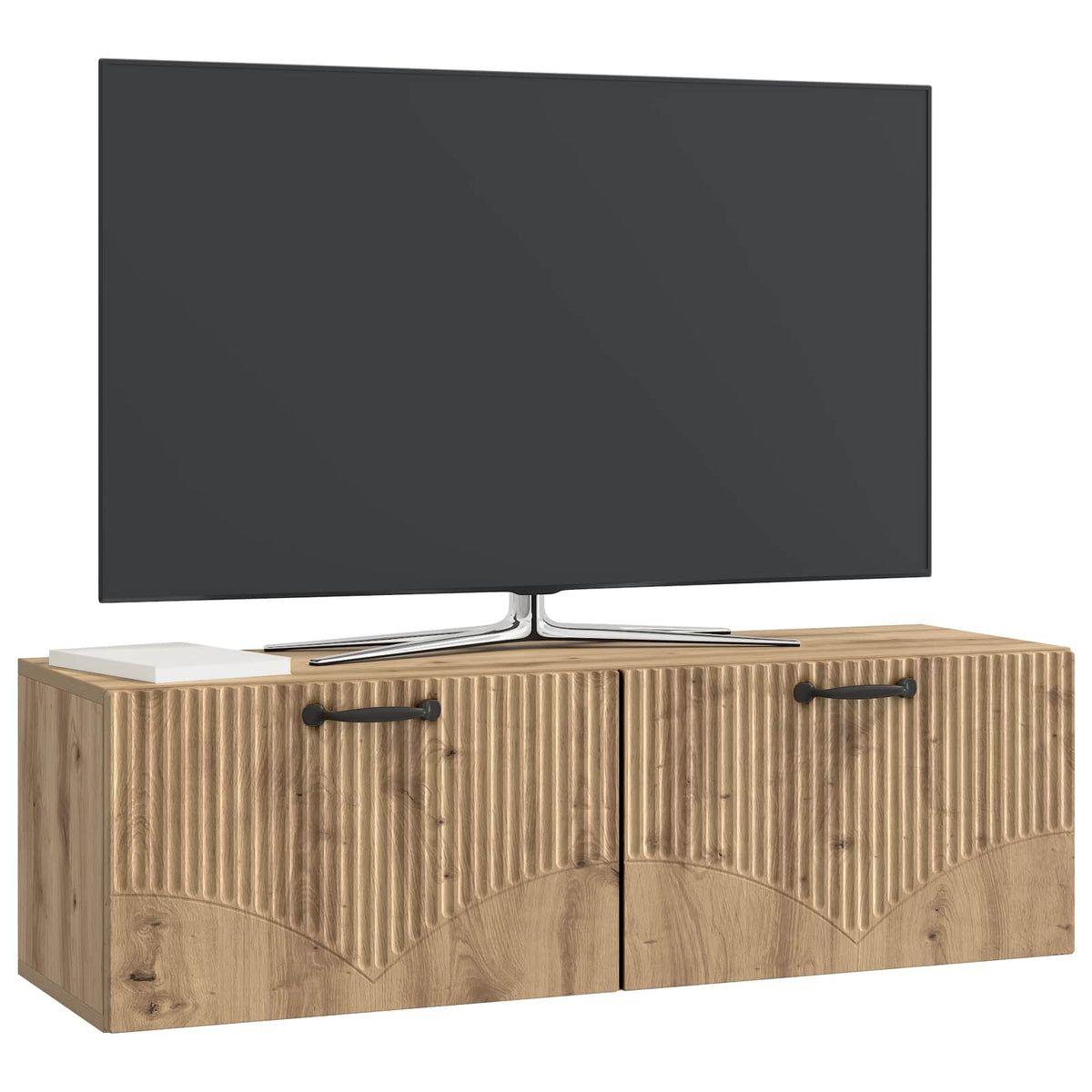 Vidaxl wandbeugel tv-kast 98 x 31 x 30 cm artisanaal eiken