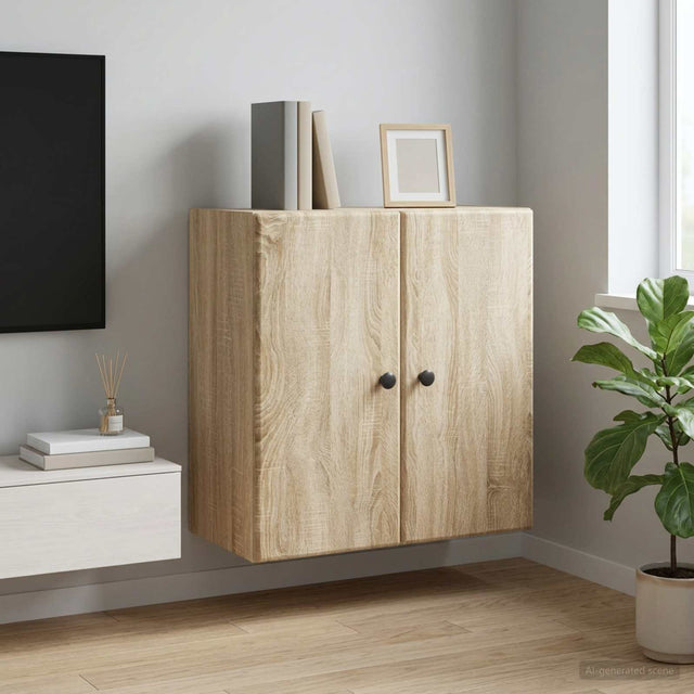 Vidaxl wandkast 59 x 31 x 60 cm bewerkt hout sonoma eiken