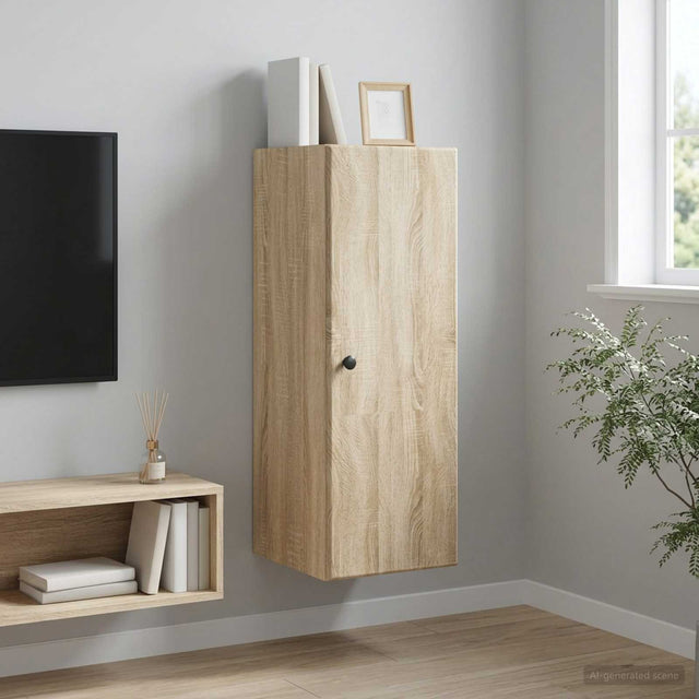 Vidaxl wandkast 33 x 34,5 x 90 cm bewerkt hout sonoma eiken