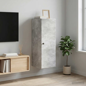 Vidaxl wandkast 33 x 34,5 x 90 cm bewerkt hout betongrijs