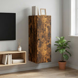 Vidaxl wandkast 33 x 34,5 x 90 cm bewerkt hout gerookt eiken