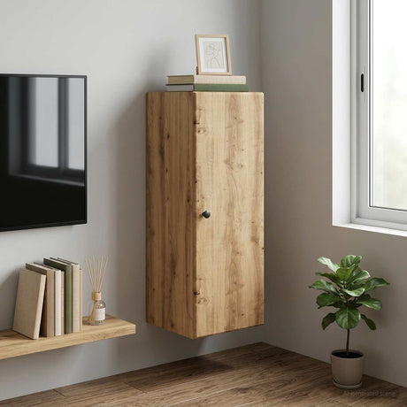 Vidaxl wandkast 33 x 34,5 x 90 cm bewerkt hout artisanaal eiken