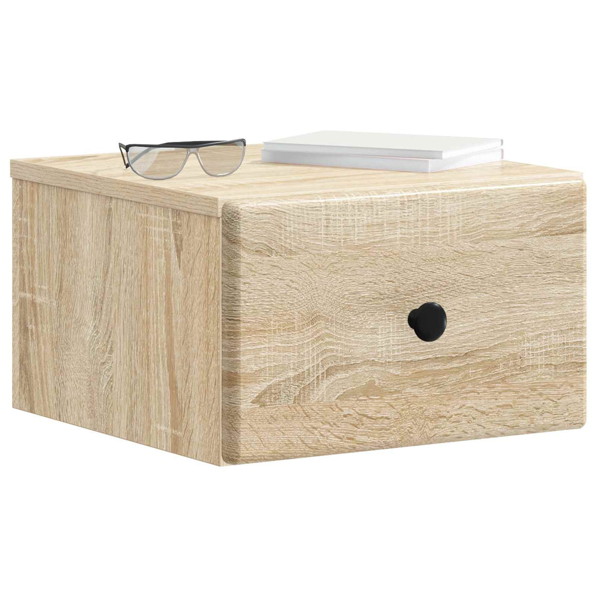 Vidaxl wandbeugel bedkast sonoma eiken 34,5 x 33 x 20 cm bewerkt hout