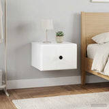 Vidaxl wandbeugel bedkast 2 st hoogglans wit 34,5 x 33 x 20 cm