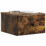 Vidaxl wandbeugel bedkast gerookt eiken 34,5 x 33 x 20 cm bewerkt hout