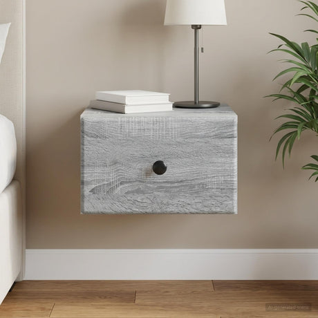 Vidaxl wandbeugel bedkast grijs sonoma 34,5 x 33 x 20 cm bewerkt hout