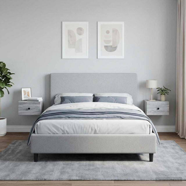 Vidaxl wandbeugel bedkast 2 st grijs sonoma 34,5 x 33 x 20 cm