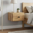 Vidaxl wandbeugel bedkast 2 st artisanaal eiken 34,5 x 33 x 20 cm