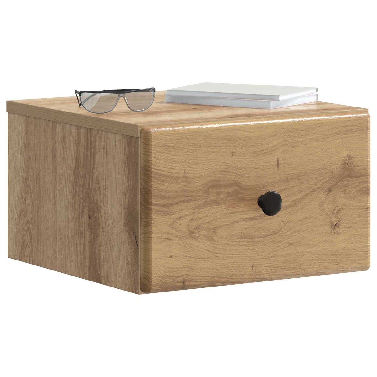 Vidaxl wandbeugel bedkast 2 st artisanaal eiken 34,5 x 33 x 20 cm