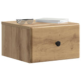 Vidaxl wandbeugel bedkast 2 st artisanaal eiken 34,5 x 33 x 20 cm