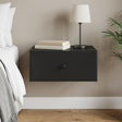 Vidaxl wandbeugel bedkast zwart 49 x 34,5 x 20 cm bewerkt hout