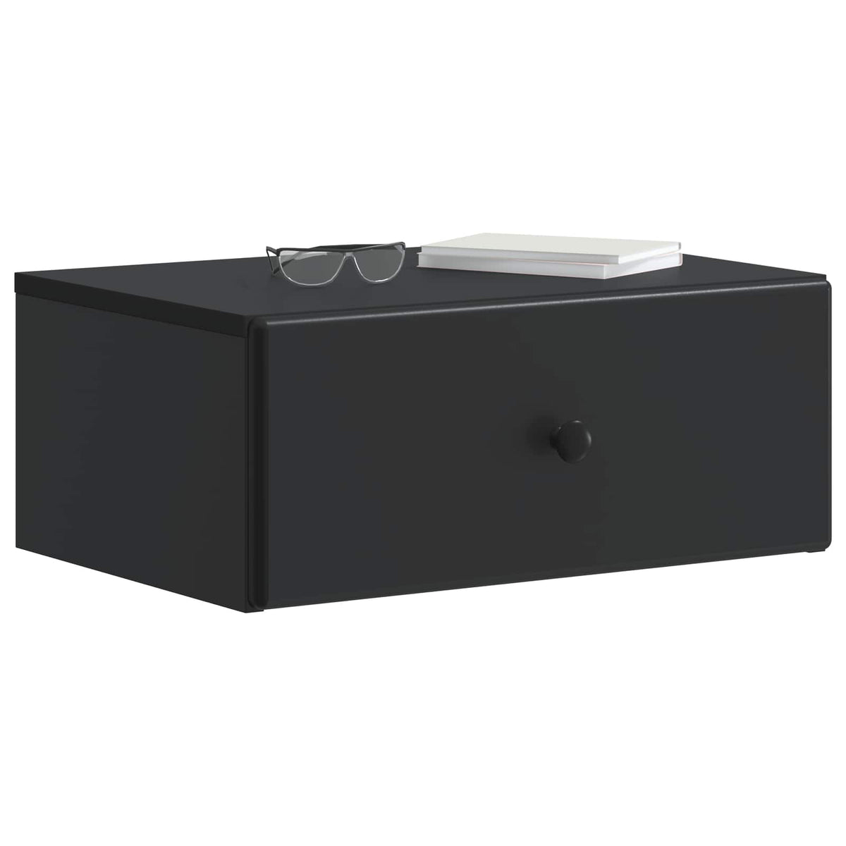Vidaxl wandbeugel bedkast zwart 49 x 34,5 x 20 cm bewerkt hout