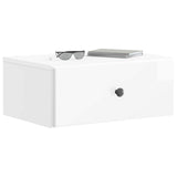 Vidaxl wandbeugel bedkast hoogglans wit 49 x 34,5 x 20 cm bewerkt hout
