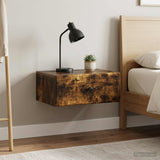 Vidaxl wandbeugel bedkast 2 st gerookt eiken 49 x 34,5 x 20 cm