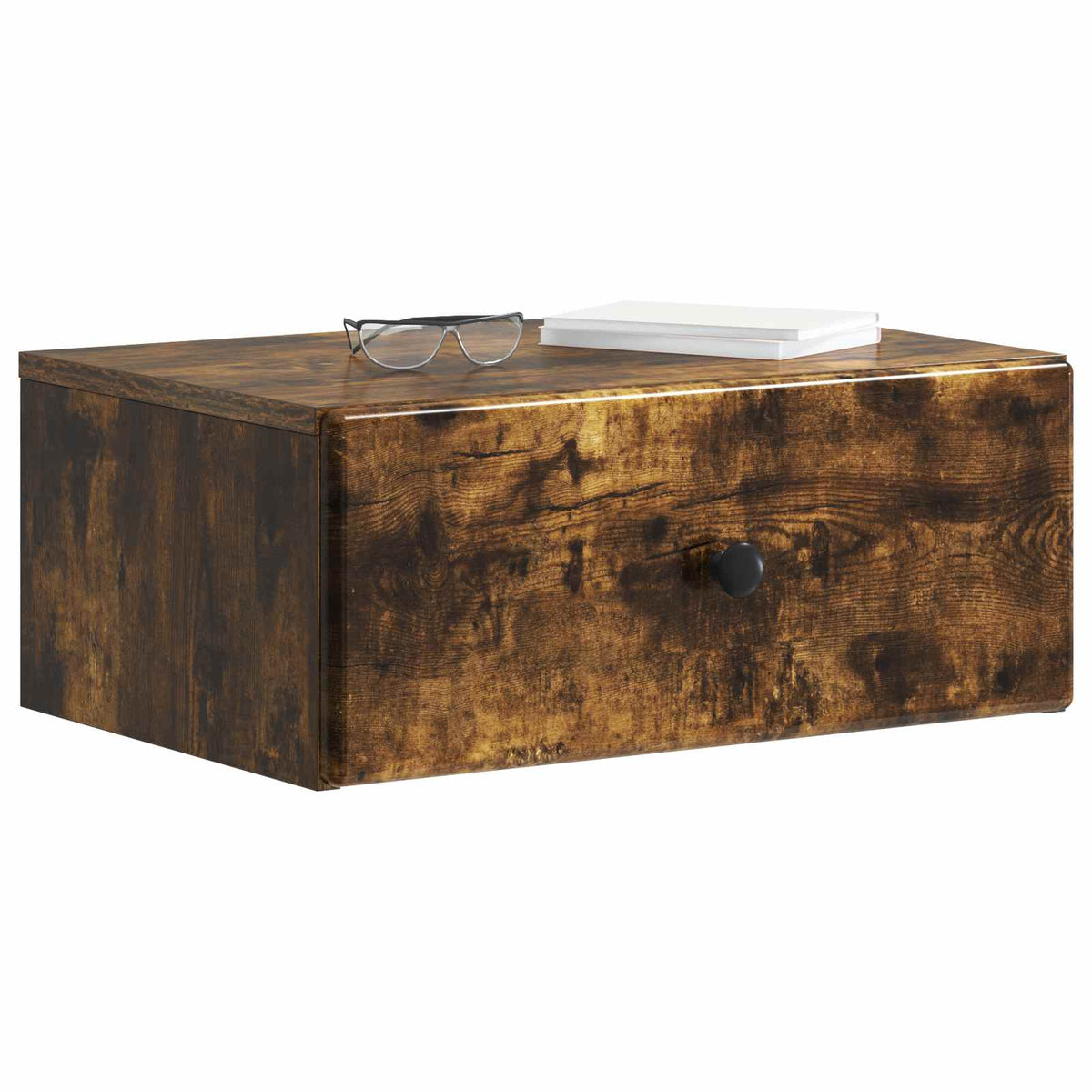 Vidaxl wandbeugel bedkast 2 st gerookt eiken 49 x 34,5 x 20 cm