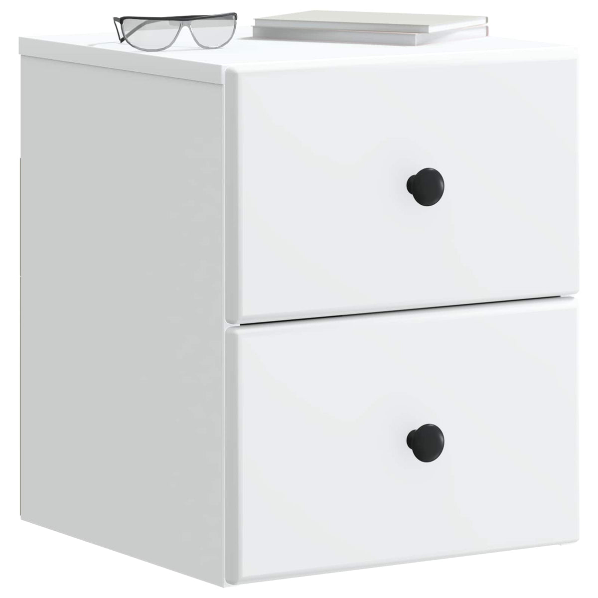 Vidaxl wandbeugel bedkast 2 st wit 34,5 x 33 x 40 cm bewerkt hout