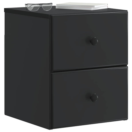 Vidaxl wandbeugel bedkast zwart 34,5 x 33 x 40 cm bewerkt hout