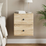 Vidaxl wandbeugel bedkast sonoma eiken 34,5 x 33 x 40 cm bewerkt hout