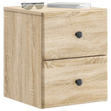 Vidaxl wandbeugel bedkast sonoma eiken 34,5 x 33 x 40 cm bewerkt hout