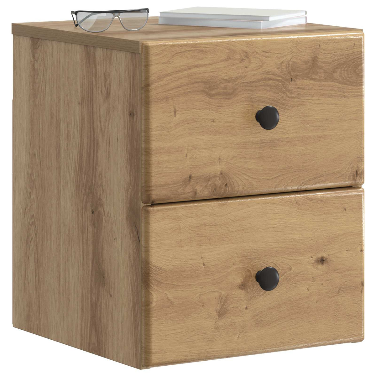 Vidaxl wandbeugel bedkast artisanaal eiken 34,5 x 33 x 40 cm