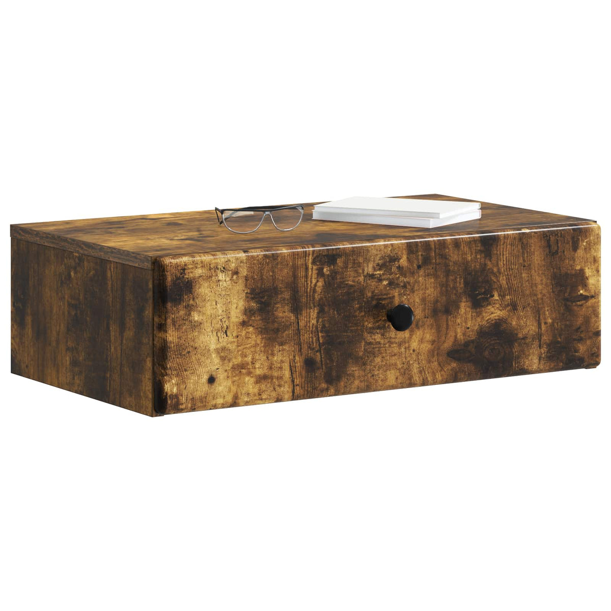 Vidaxl wandmontage zijtafel gerookt eiken 59 x 34,5 x 17 cm