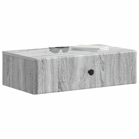 Vidaxl wandmontage zijtafel grijs sonoma 59 x 34,5 x 17 cm