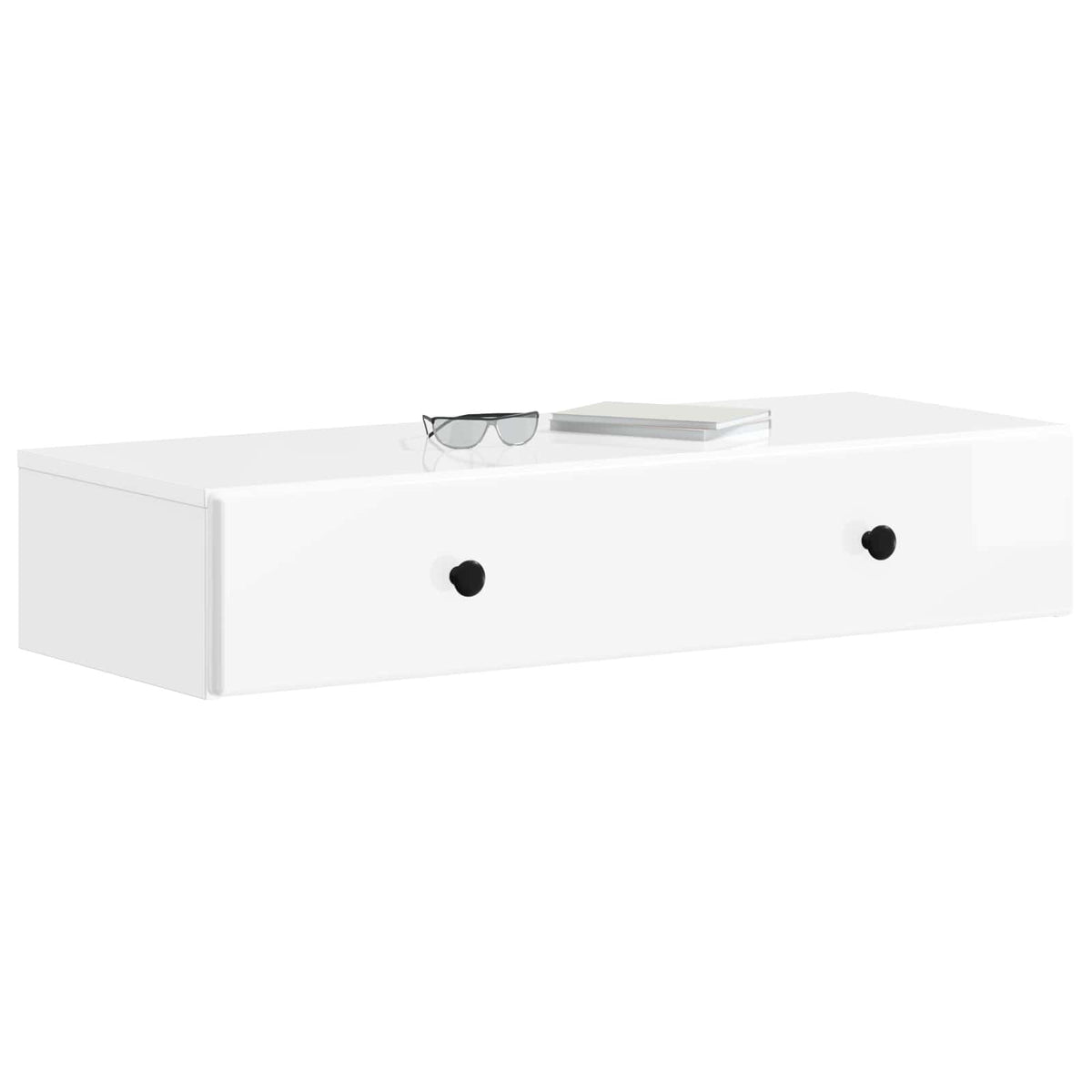 Vidaxl wandmontage zijtafel hoogglans wit 87,5 x 34,5 x 17 cm